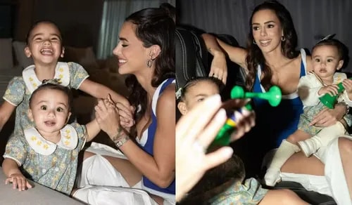 Filhas de Neymar roubam a cena e encantam durante amistoso da Seleção