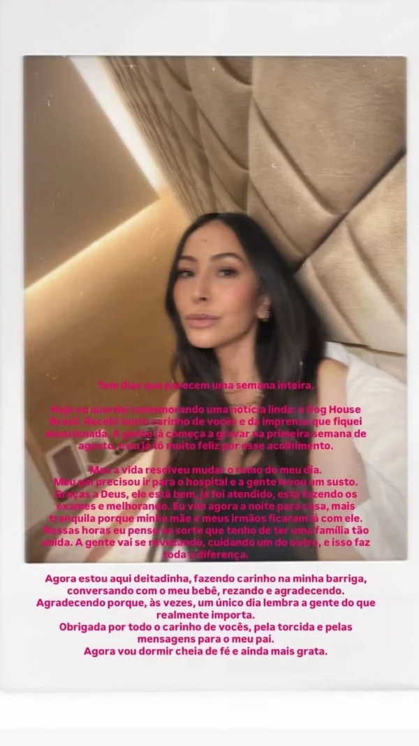 Sabrina Sato revela novo susto com a saúde do pai e faz desabafo