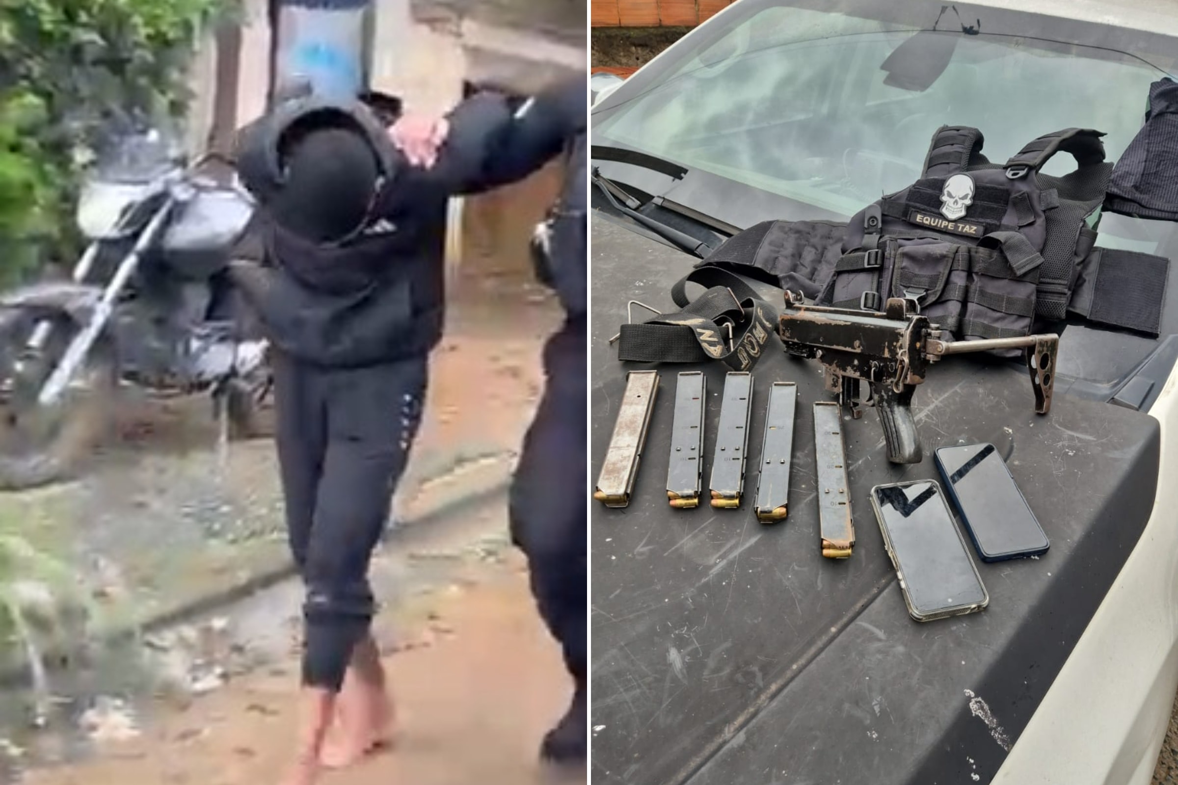 Taz, líder do braço armado de milícia, é preso com fuzil e colete da equipe