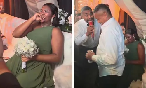 Esposa de Davi Brito arma pedido de casamento para Raquel em cerimônia